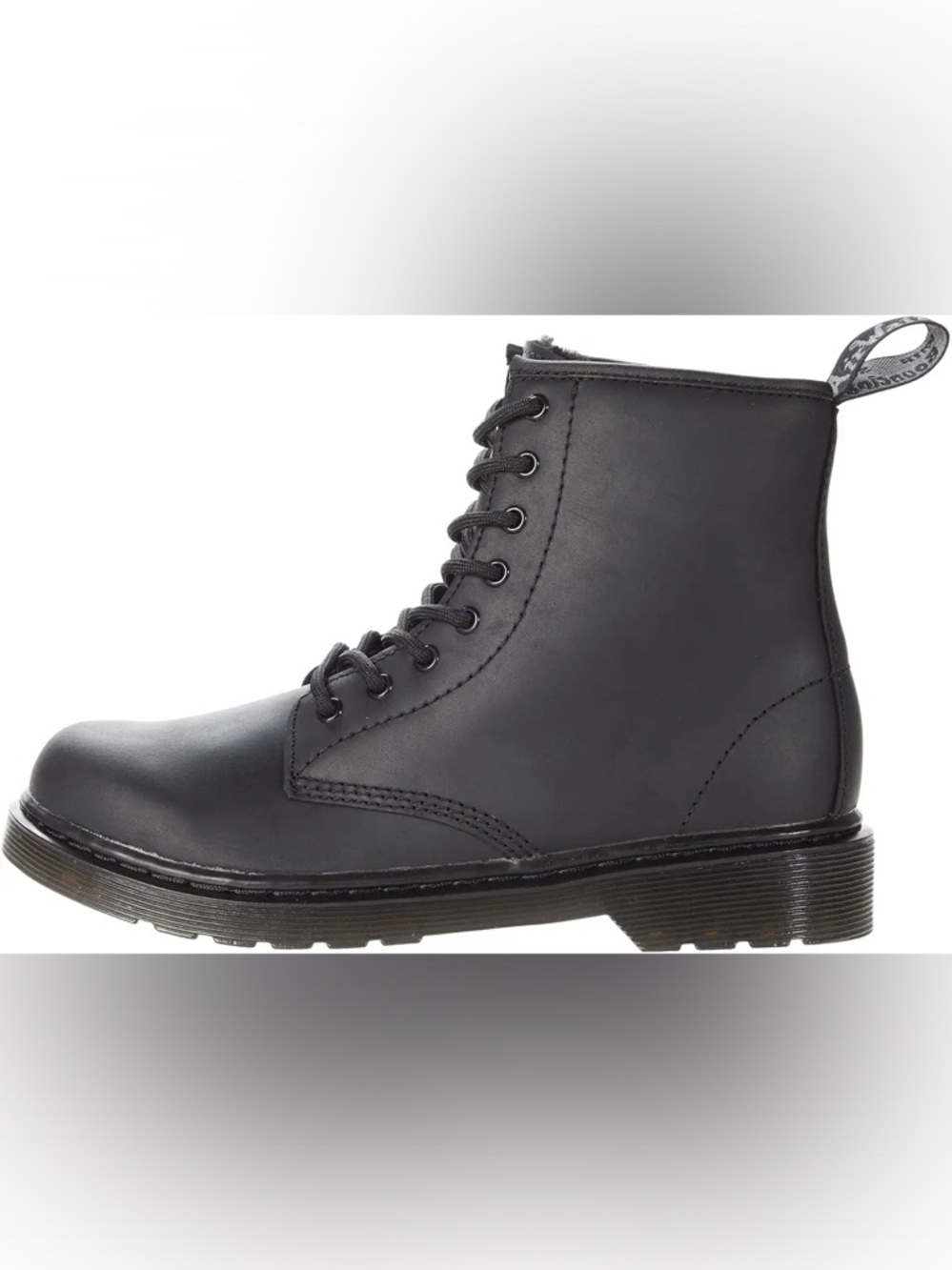 Dr. Martens Kids 1460 Pascal Mono Black Lace-Up Ankle Boots - Picture 2 of 6
